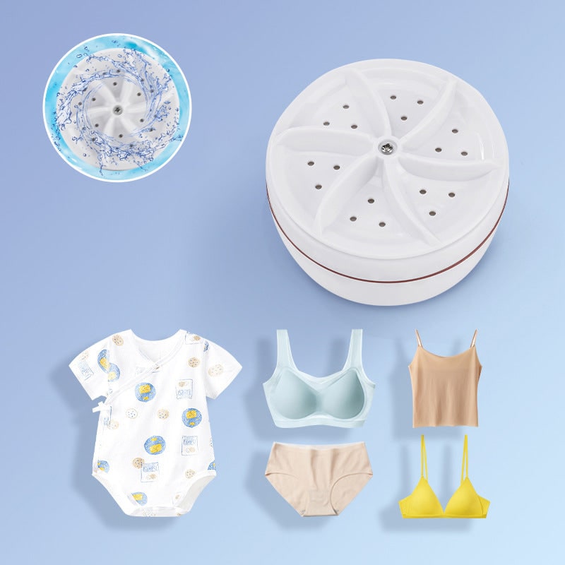 Mini Portable Washing Machine White USB Powered Delicates - Image 8