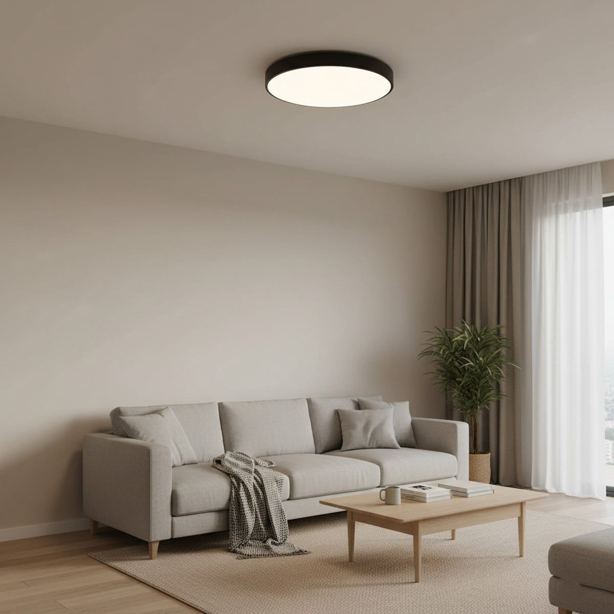 Minimalist Round LED Ceiling Light With Acrylic Diffuser - Image 10