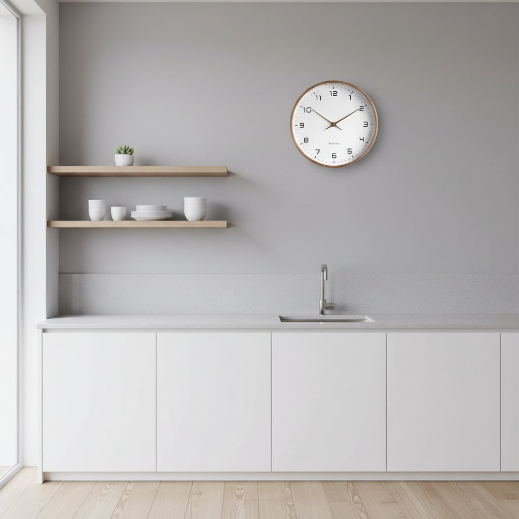 Modern Wall Clock Minimalist Wall Clock Silent Decorative Wood Frame - Image 4