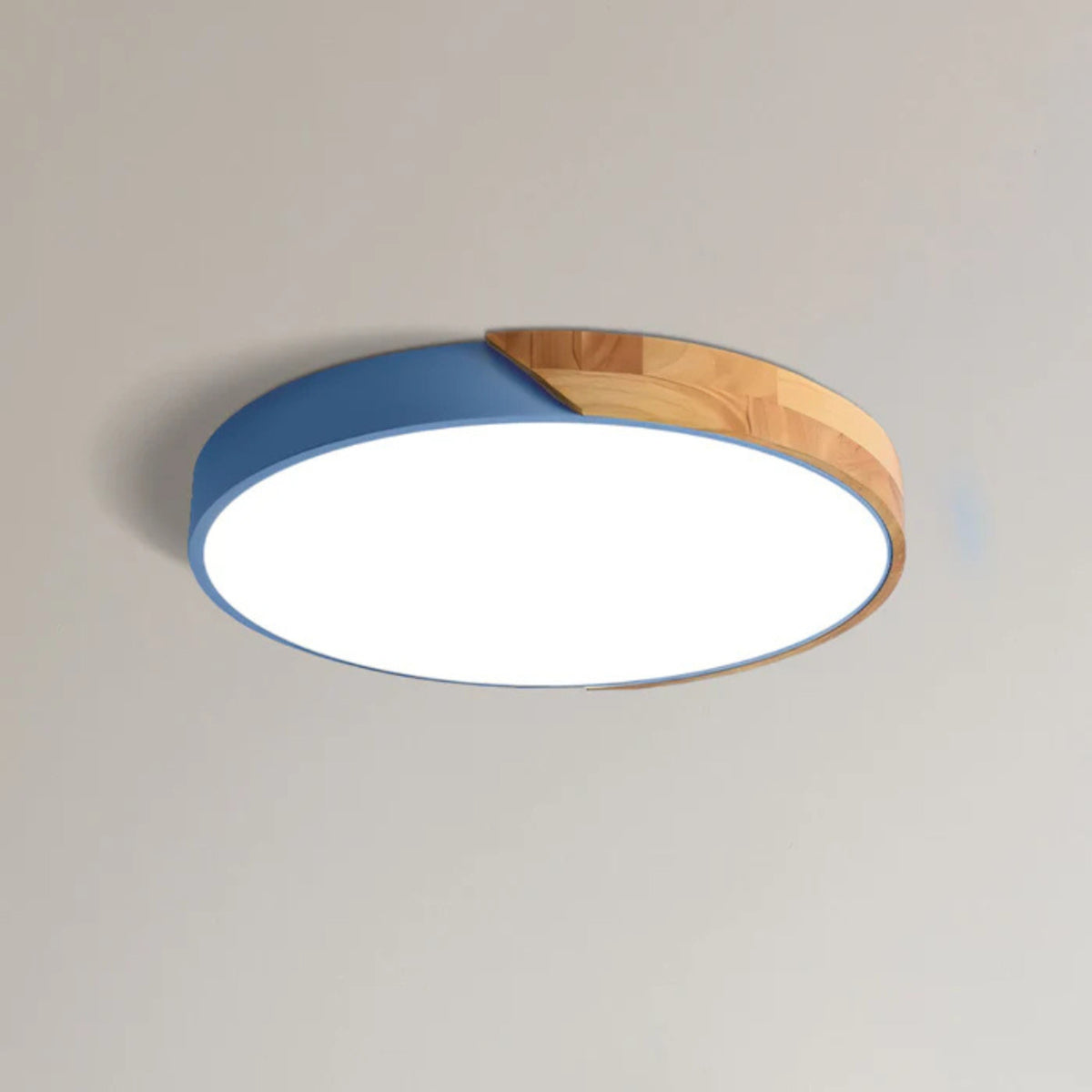 Modern Wood Circular Flush Mount Ceiling Light With Acrylic - Image 13