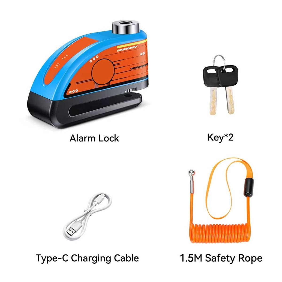 Motorcycle Disc Lock Alarm With 120dB Motion Sensor Siren And Waterproof Design - Image 10