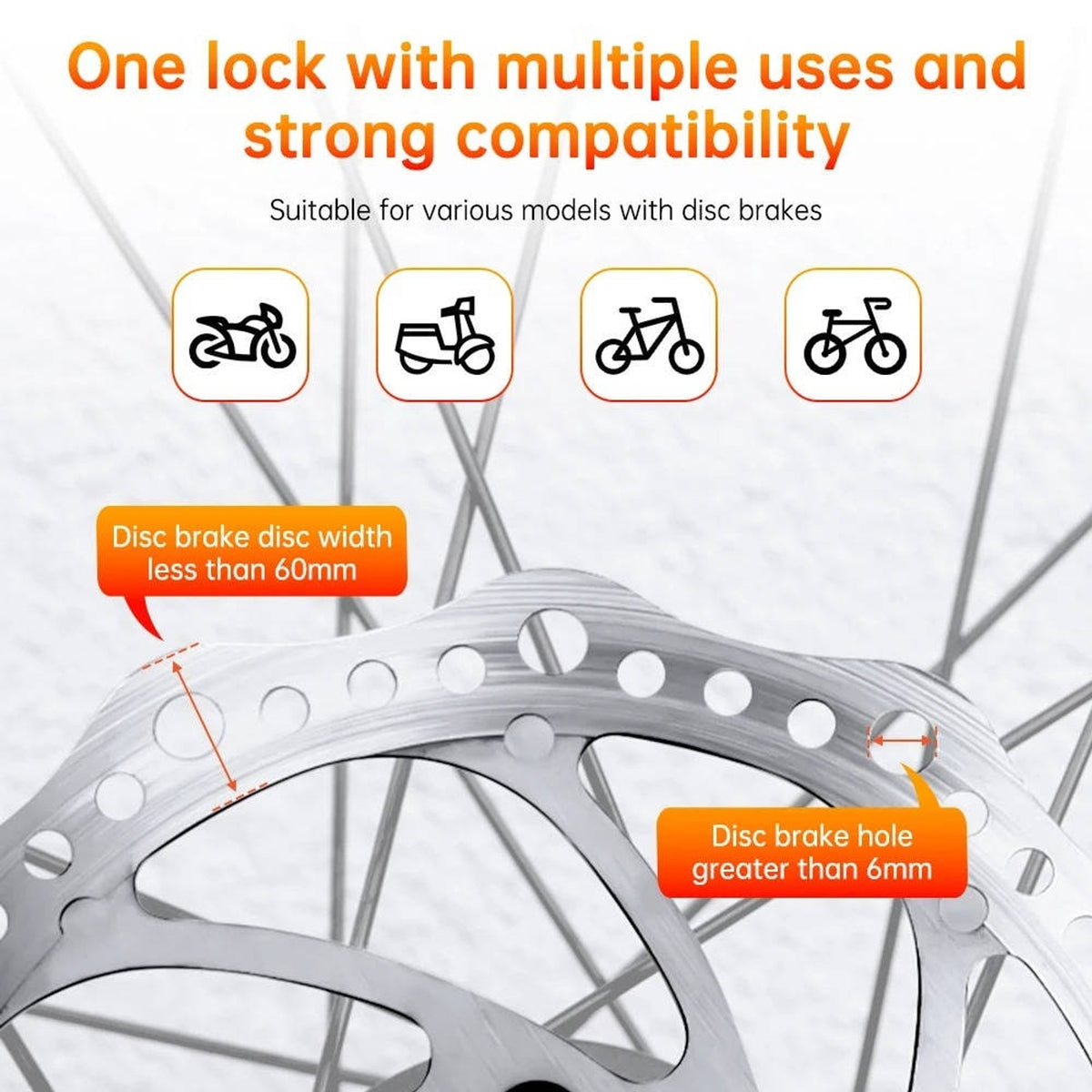 Motorcycle Disc Lock Alarm With 120dB Motion Sensor Siren And Waterproof Design - Image 3