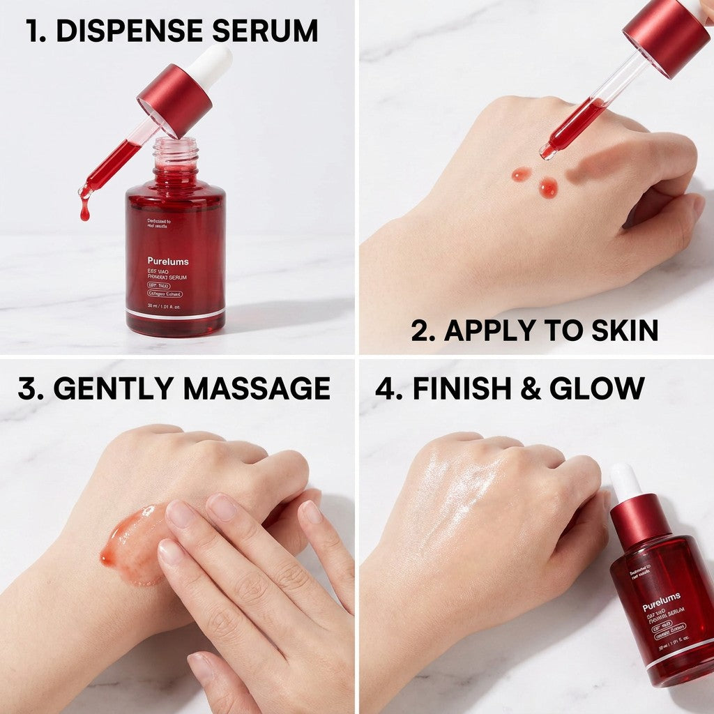 firming face serum how to use in 3 steps