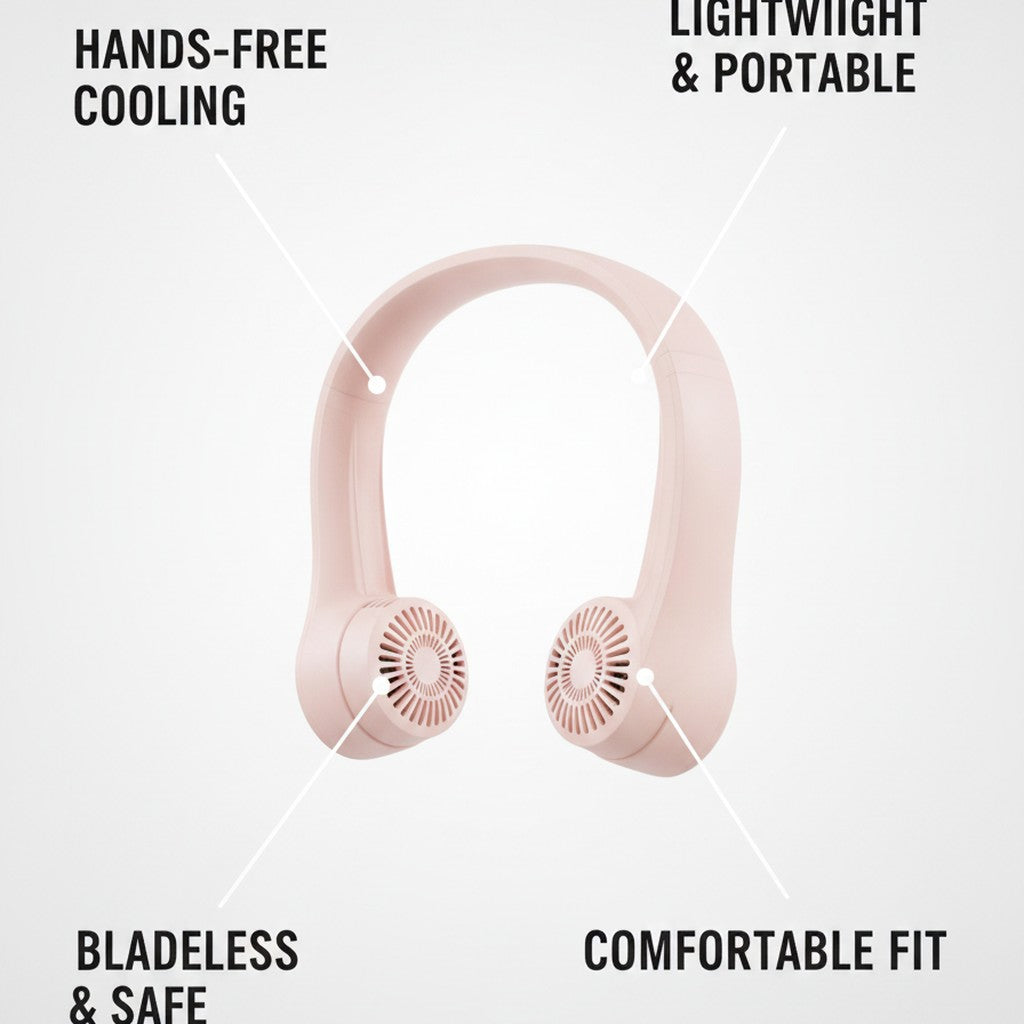 Cool air that follows you, with both hands free
