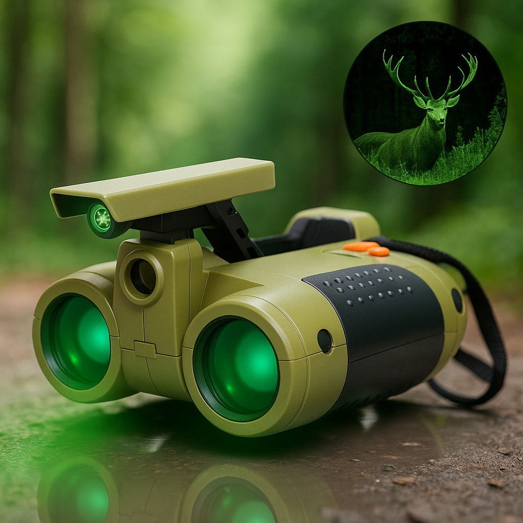 Night Vision Binoculars Childrens Binoculars Toy Outdoor Green Compact - Image 4