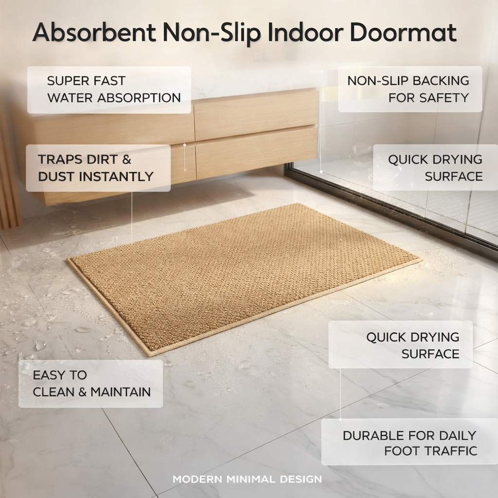 Non Slip Mat Indoor Absorbent Entryway Floor Mat Indoor Mat - Image 6
