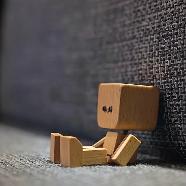 Office Decor Desk Decor Natural Wood Wooden Figure - Image 4