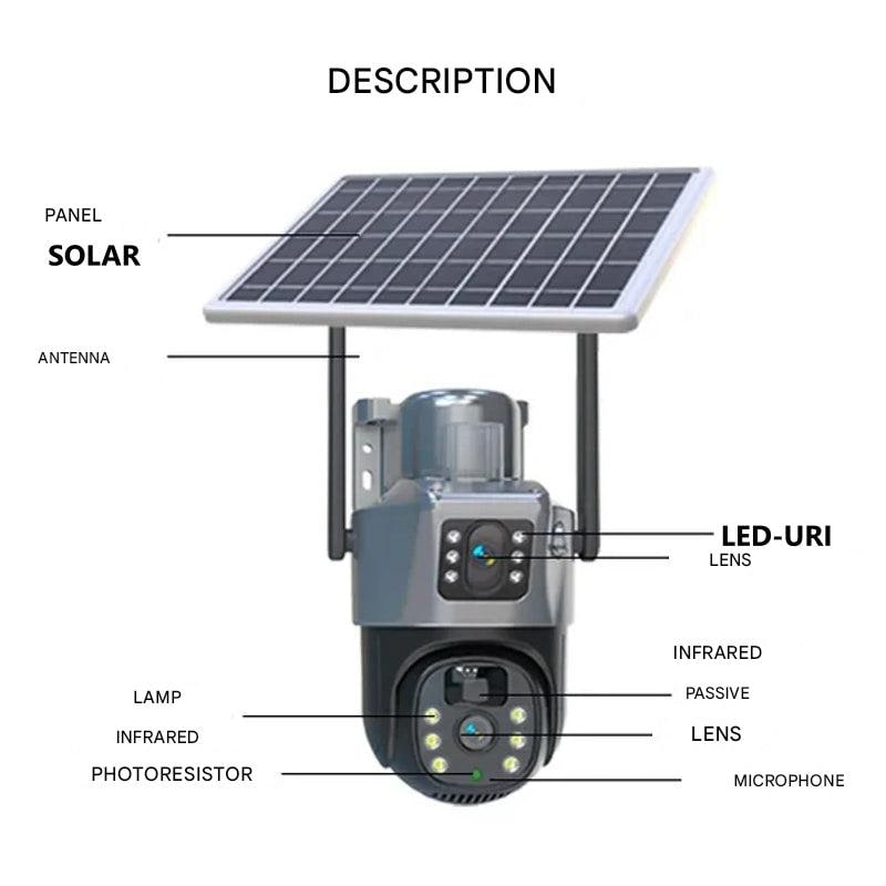 Outdoor Security Camera Solar Powered Ptz Two Way Audio Dark Grey - Image 4