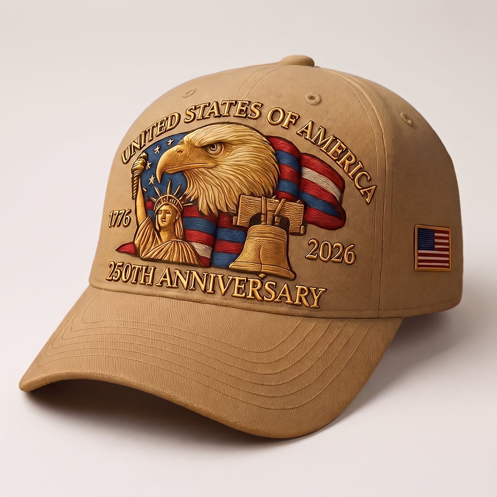 Baseball Cap Dad Hat Patriotic Embroidered United States Flag - Image 5