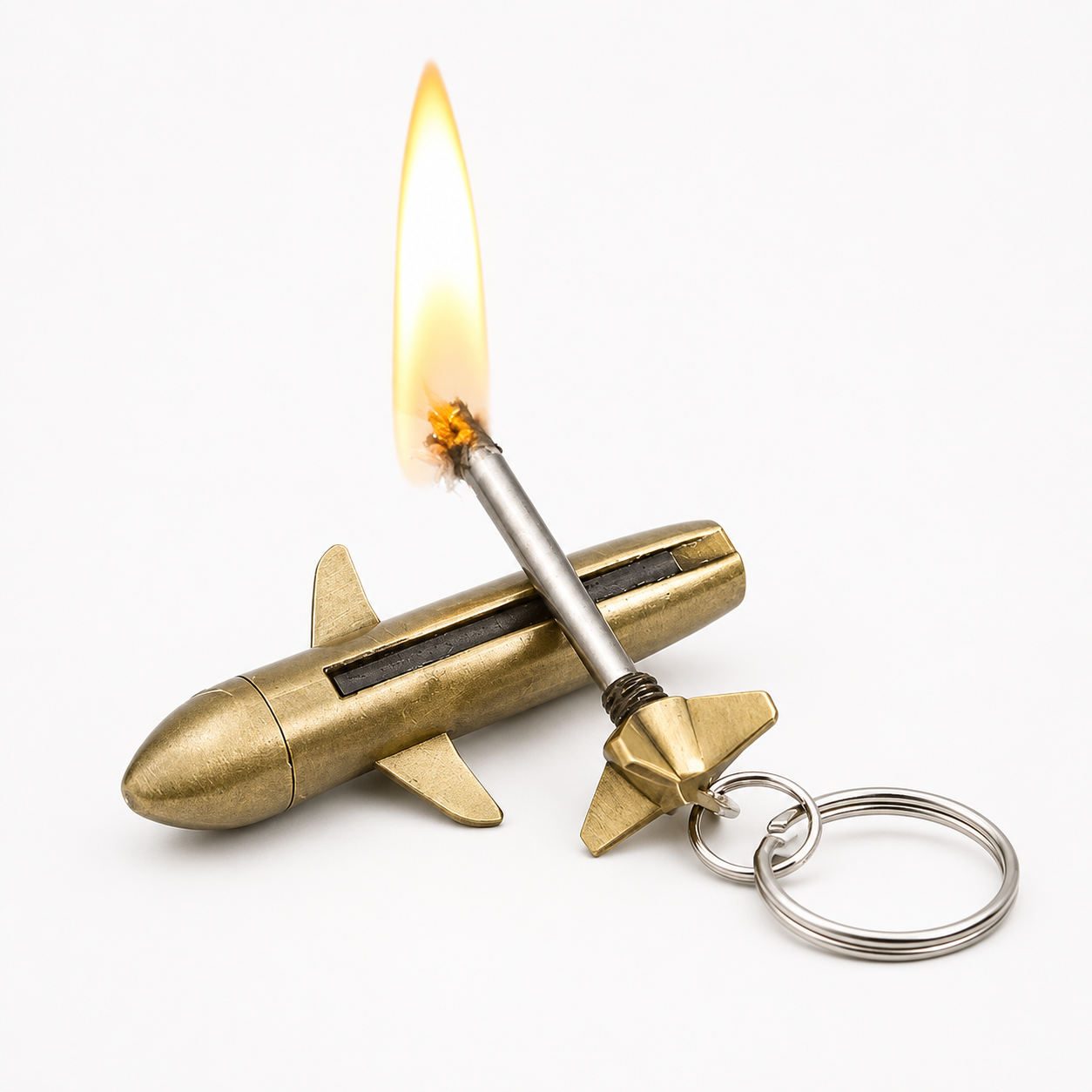 Permanent Match Lighter Reusable Match Lighter Metal Keychain - Image 10