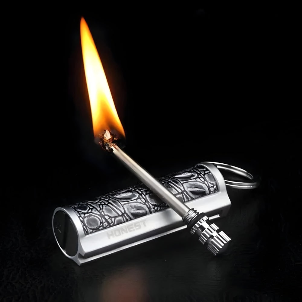 Permanent Match Lighter Reusable Match Lighter Metal Keychain - Image 5