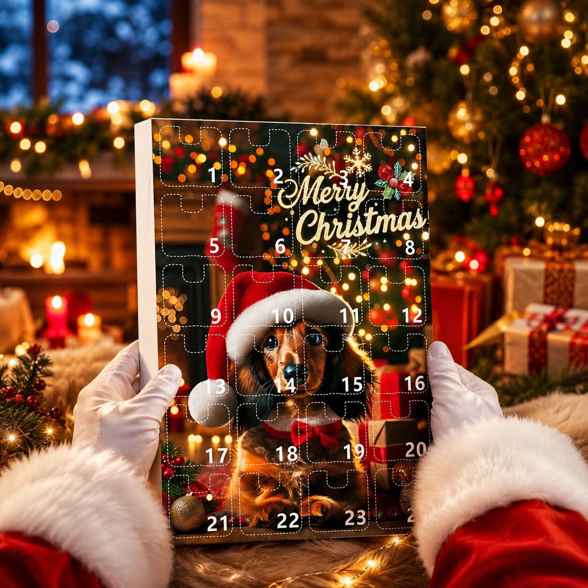 Plastic Door Box Dachshund Advent Calendar - Image 3