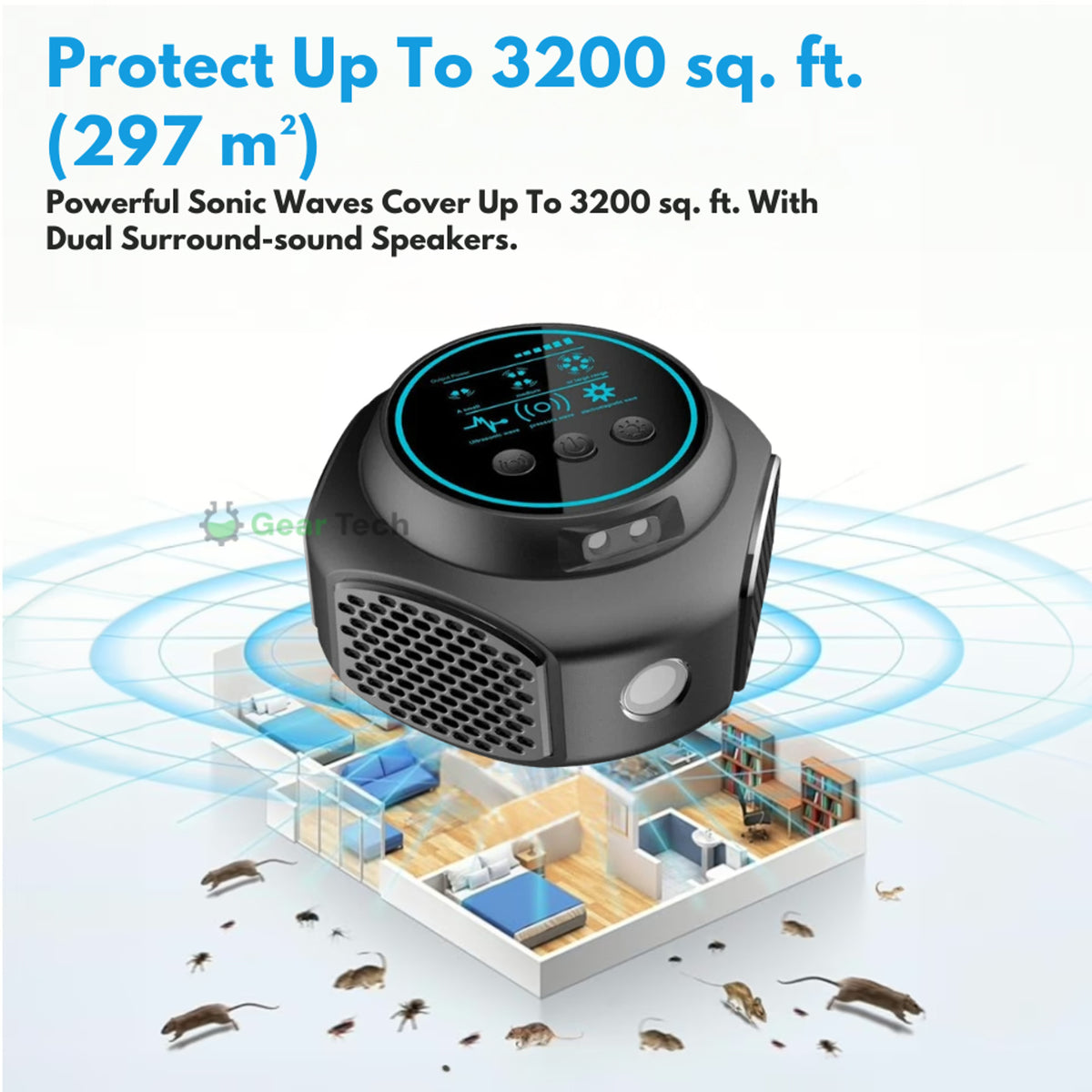 Plug-In Ultrasonic Repellent For Home & Garden Chemical-Free Rodent Repellent - Image 6