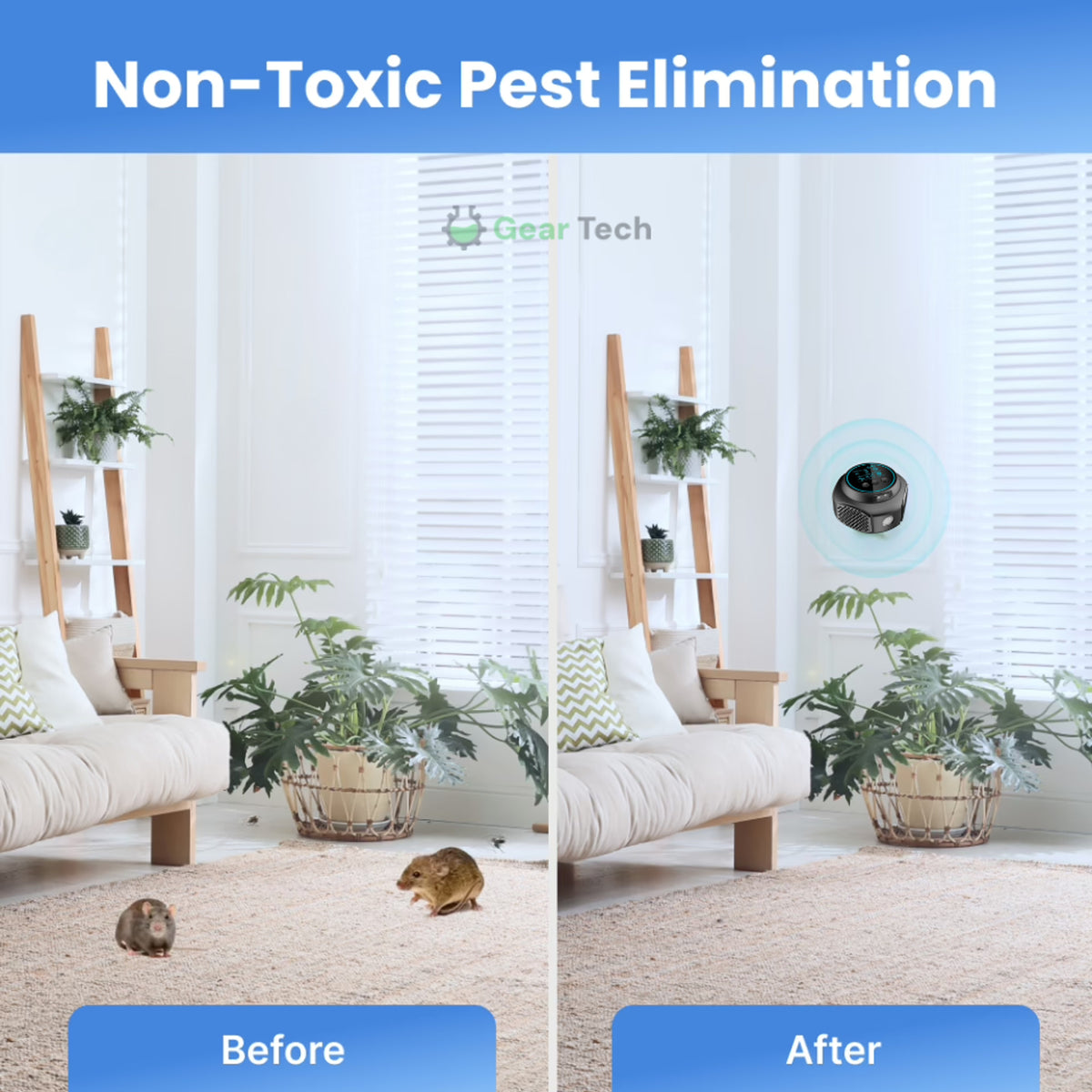 Plug-In Ultrasonic Repellent For Home & Garden Chemical-Free Rodent Repellent - Image 10