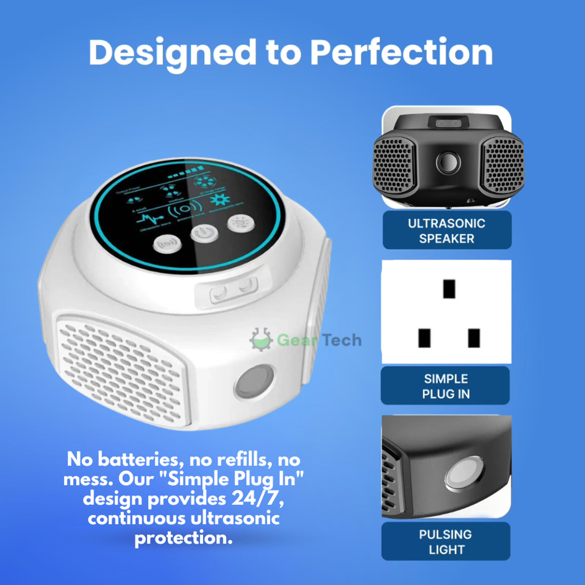 Plug-In Ultrasonic Repellent For Home & Garden Chemical-Free Rodent Repellent - Image 3