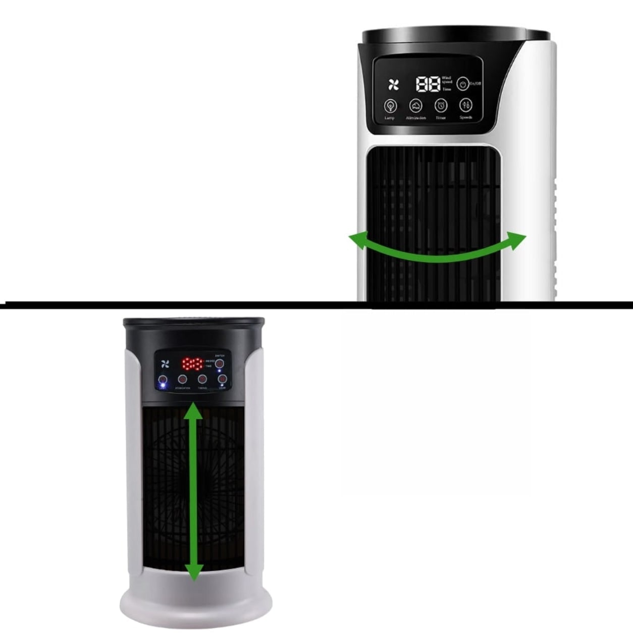 Portable Air Cooler Humidifier Air Compact Tower White Black - Image 4