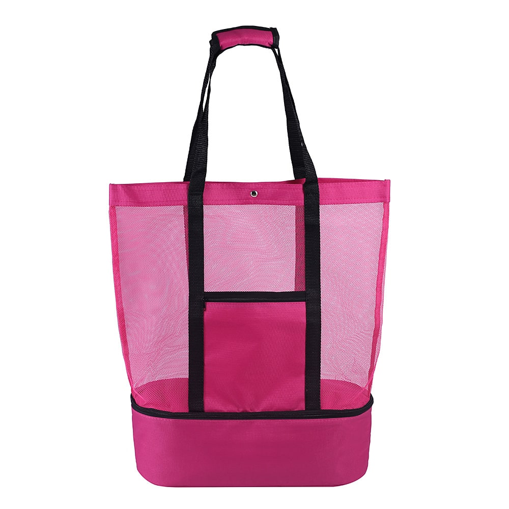 Portable Cooler Soft Lunch Bag Mesh Insulated Beach Tote - Image 2