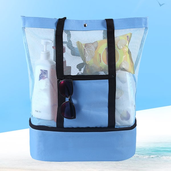 Portable Cooler Soft Lunch Bag Mesh Insulated Beach Tote - Image 9