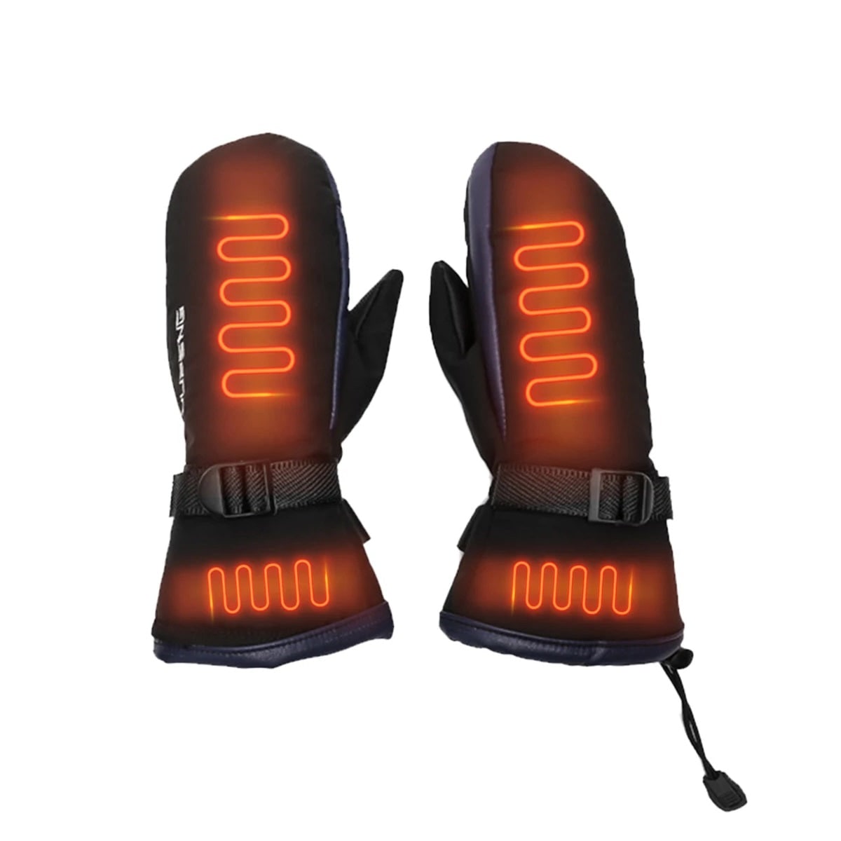 Portable Heated Electric Heated USB Black Waterproof Mittens - Image 10