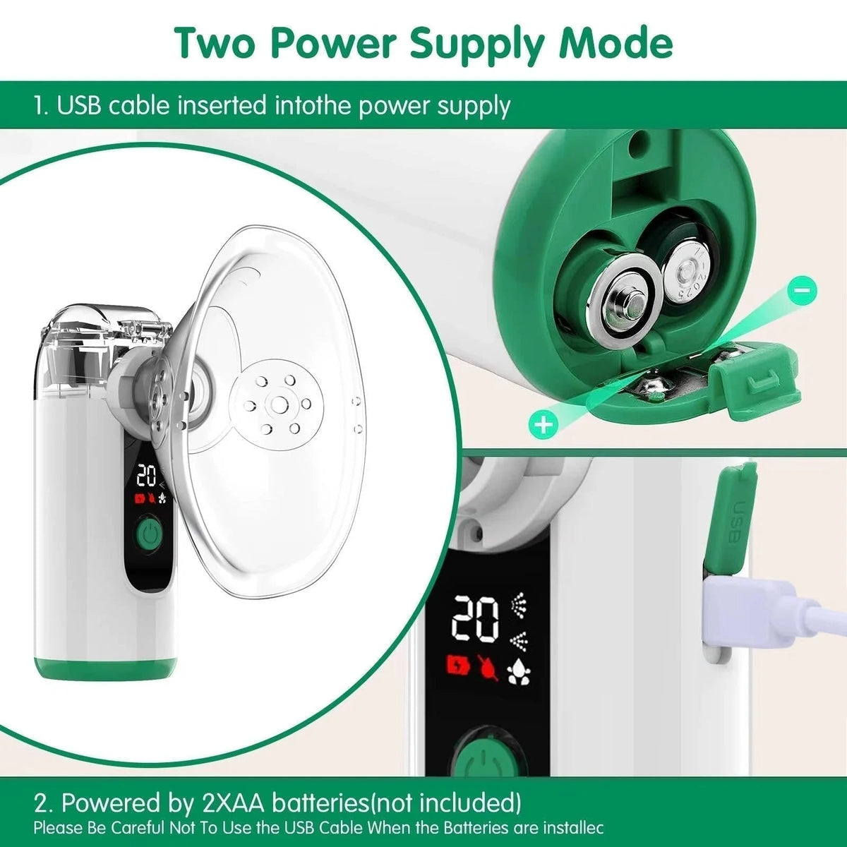 Portable Nebulizer With Ultrafine Mist USB Rechargeable & Whisper-Quiet Operation - Image 5