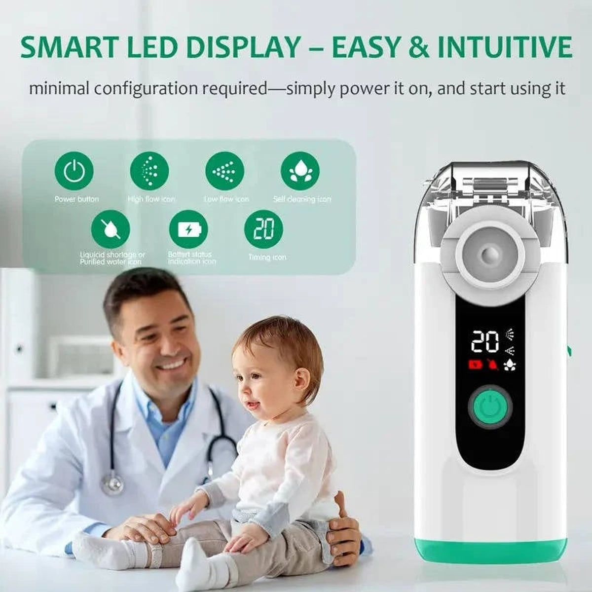 Portable Nebulizer With Ultrafine Mist USB Rechargeable & Whisper-Quiet Operation - Image 3