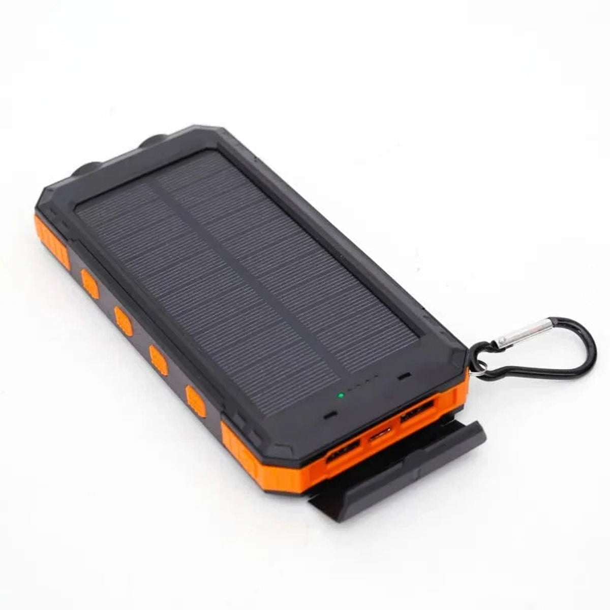 Portable Solar Charger Power Bank With Dual USB Ports And LED Flashlight - Image 4