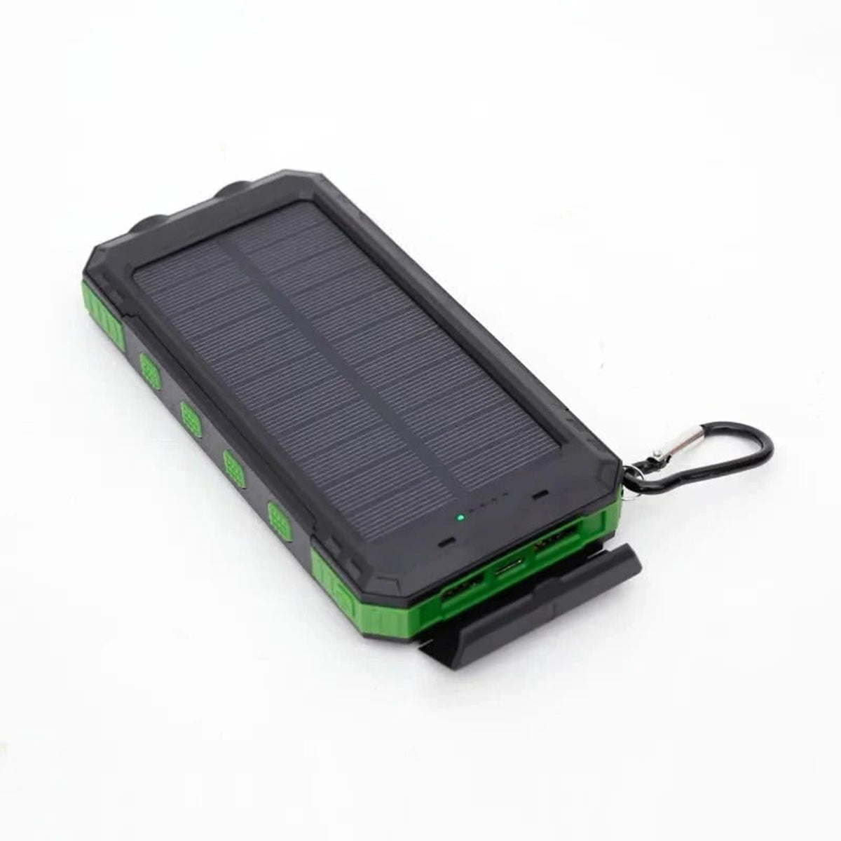 Portable Solar Charger Power Bank With Dual USB Ports And LED Flashlight - Image 3