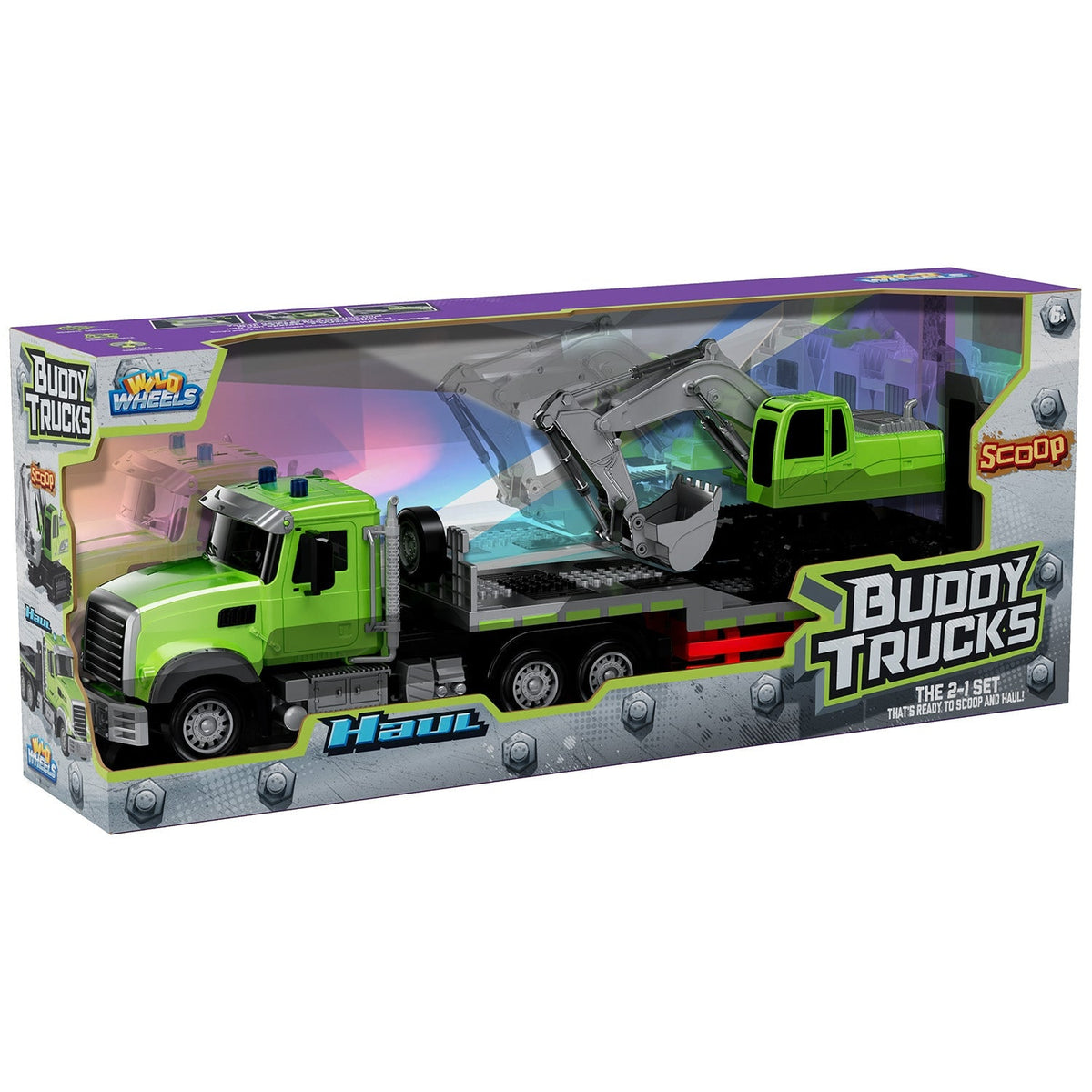 RC Construction Vehicle Set With Detachable Trailer And Die-Cast Metal Digger - Image 4