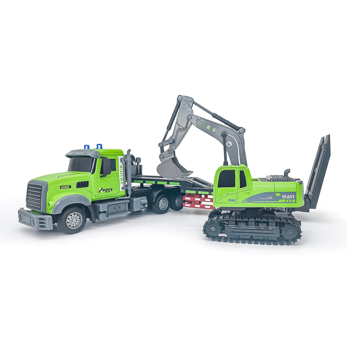 RC Construction Vehicle Set With Detachable Trailer And Die-Cast Metal Digger - Image 7