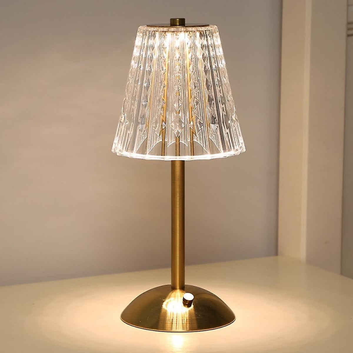 Rechargeable Crystal Table Lamp With USB Charging Tri-Color Portable - Image 5