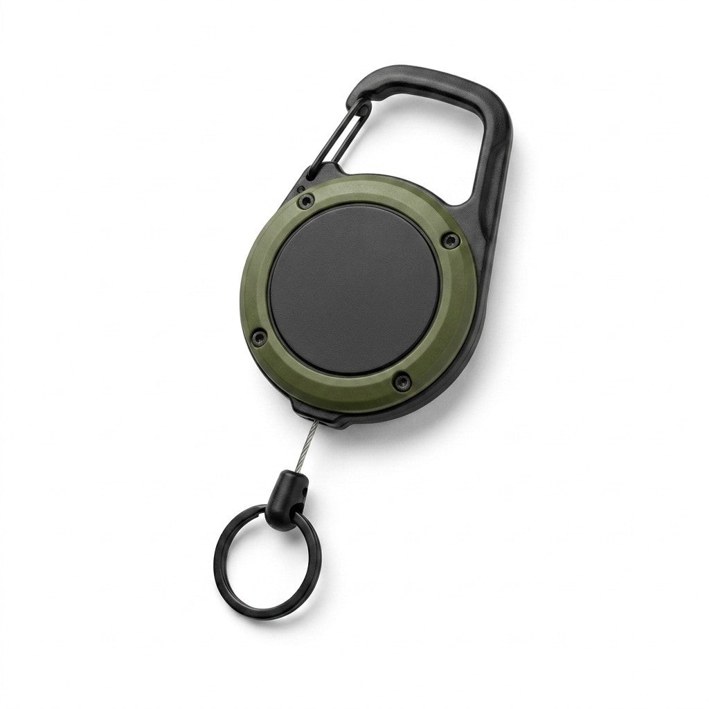 retractable badge reel product photo on white background
