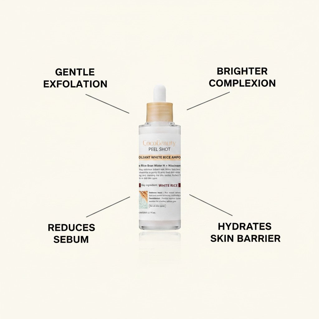 Gentle rice exfoliation for a clearer glow