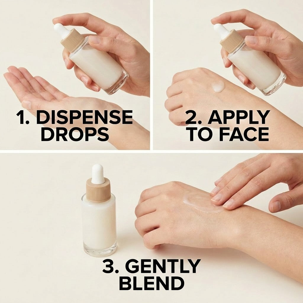 rice glow ampoule serum how to use in 3 steps