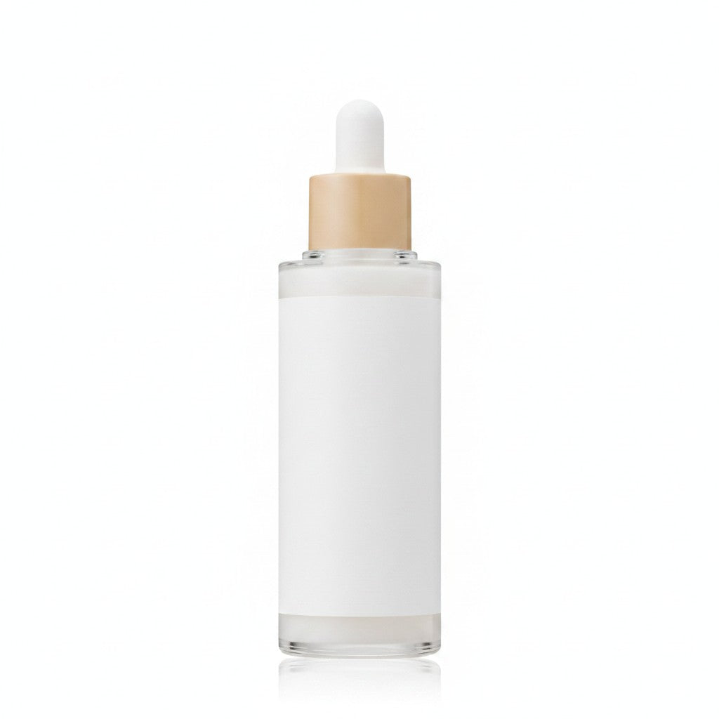 rice ampoule serum product photo on white background
