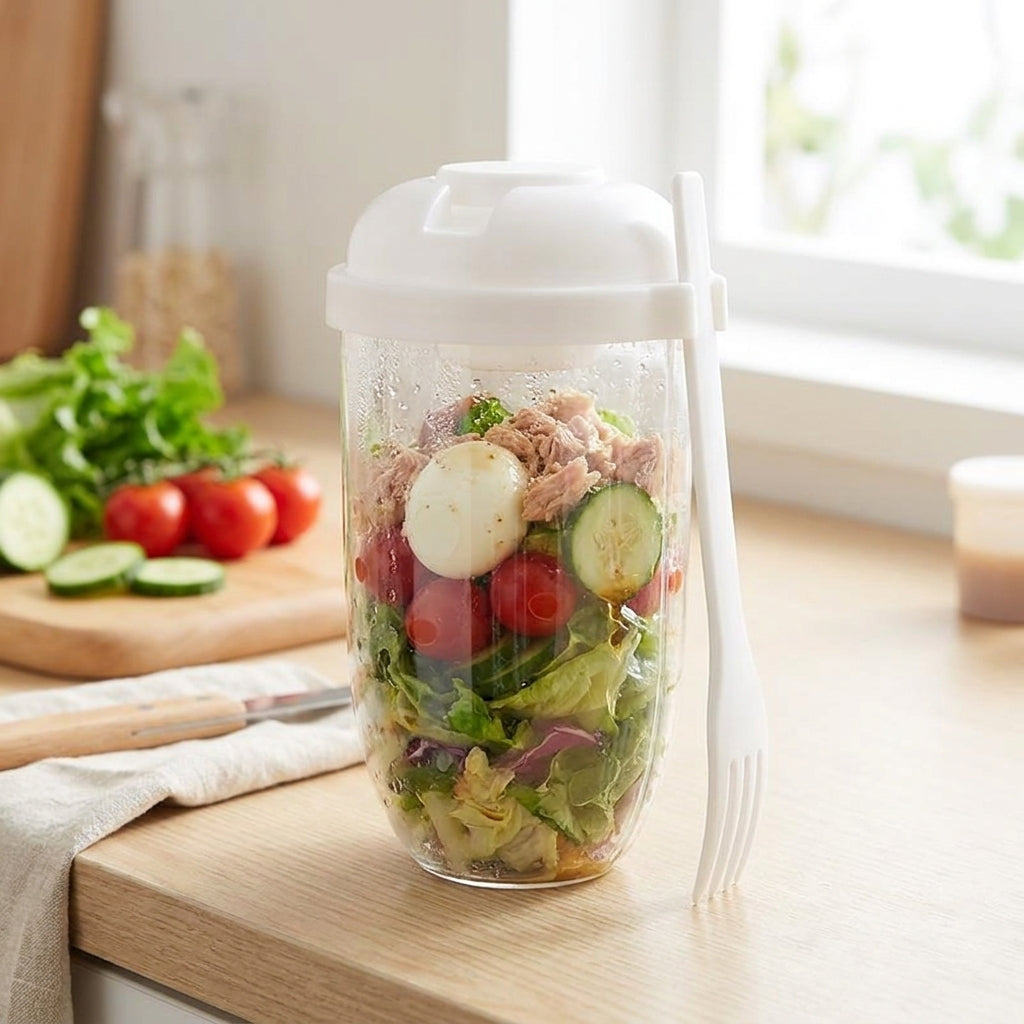 Leakproof Salad Cup with Fork - Image 7