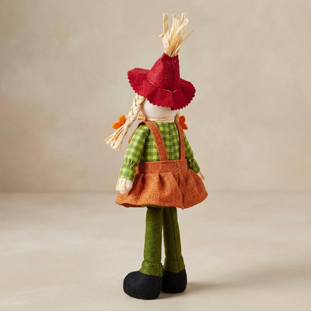 Thanksgiving Decorations Fall Decor Table Decor Sitting Scarecrow Doll - angle