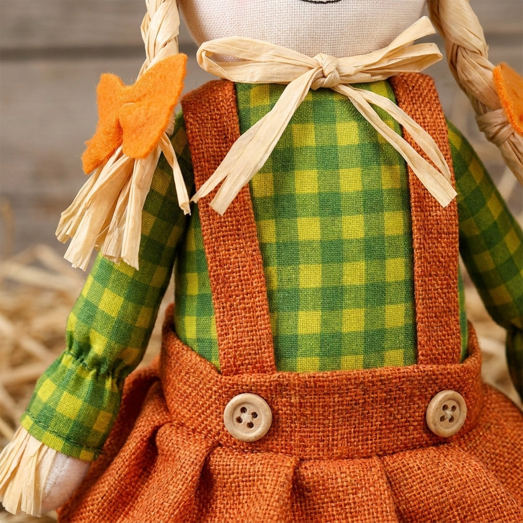 Thanksgiving Decorations Fall Decor Table Decor Sitting Scarecrow Doll - detail