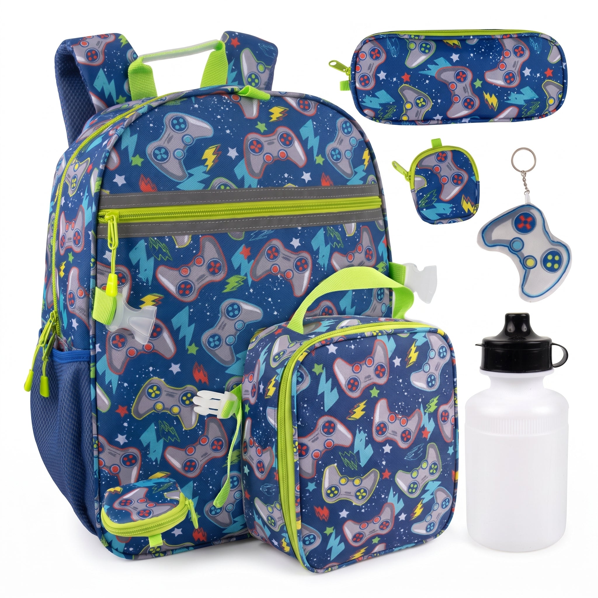 Lunch Bag Insulated Kids Backpack with Gamer Set - studio