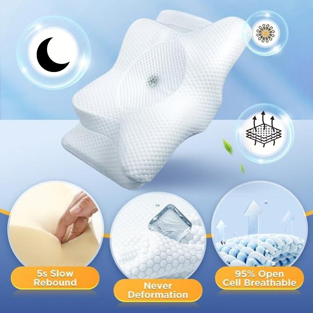 Side Sleeper Pillow Memory Foam Neck Pain Ergonomic Back Cervical - Image 13
