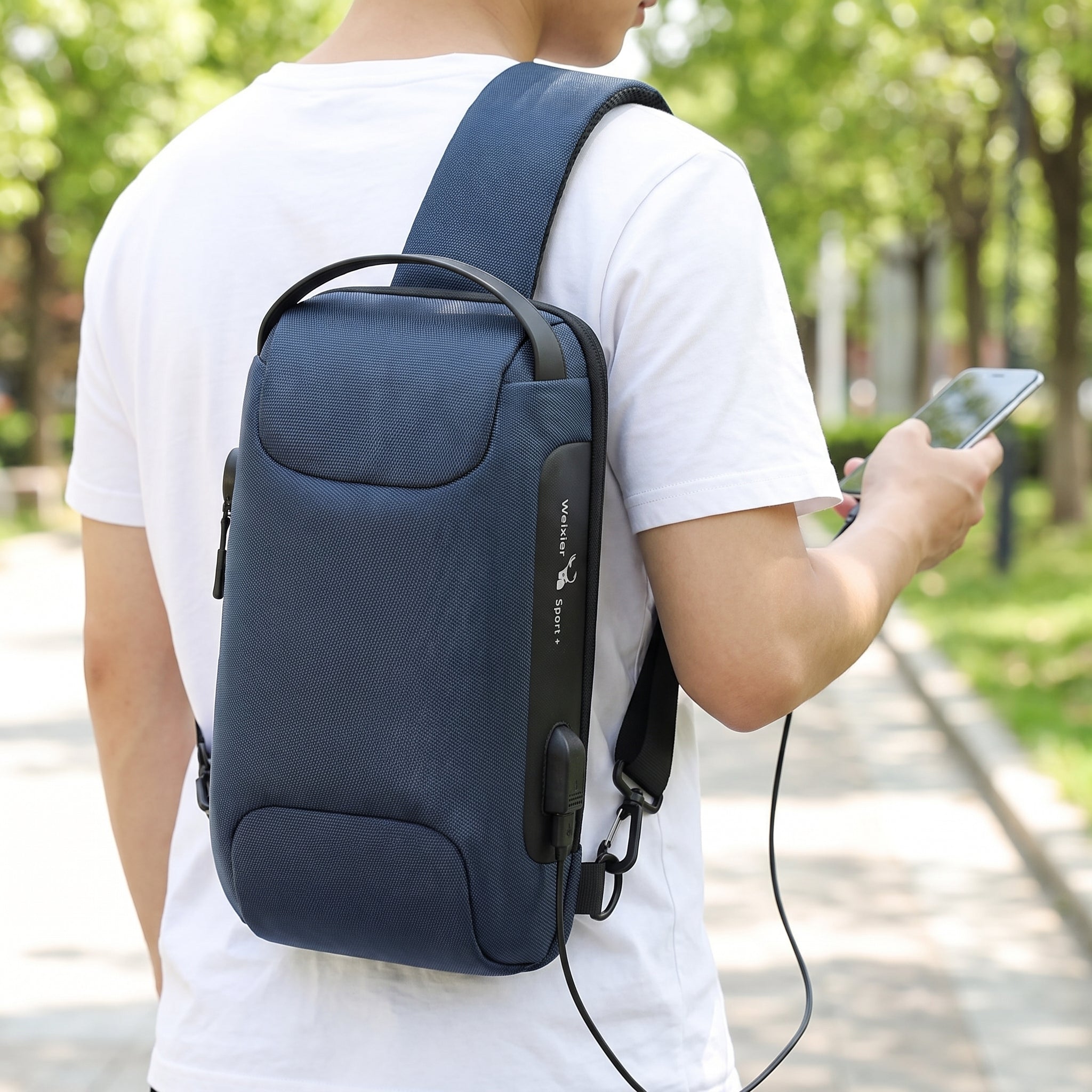 Travel Bag Crossbody Shoulder Anti Theft USB Pack - hero