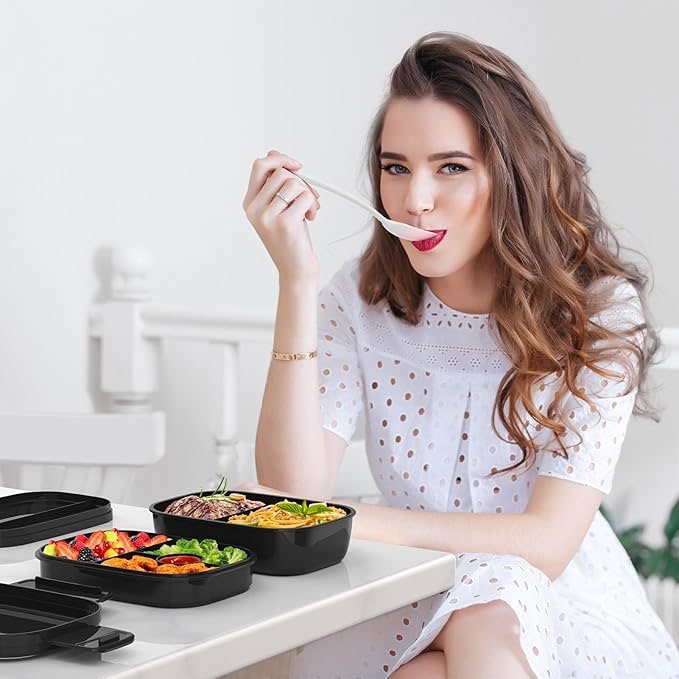 Stackable Bento Lunch Box | Matte Black - Image 7