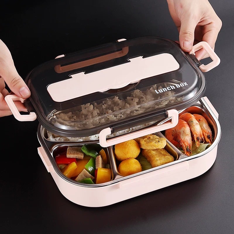 Stainless Steel Lunch Box Bento Meal Prep Food Storage Container - Image 1