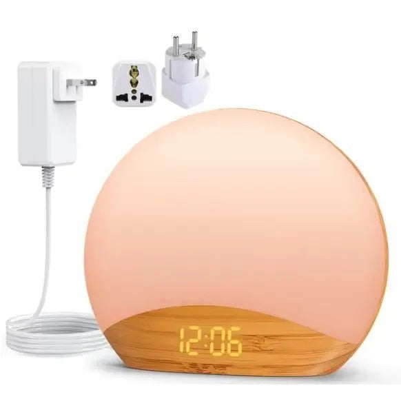 Sunrise Alarm Clock in Wood Grain with Sound Machine, 26 Sleep Sounds & Night Light — image 10