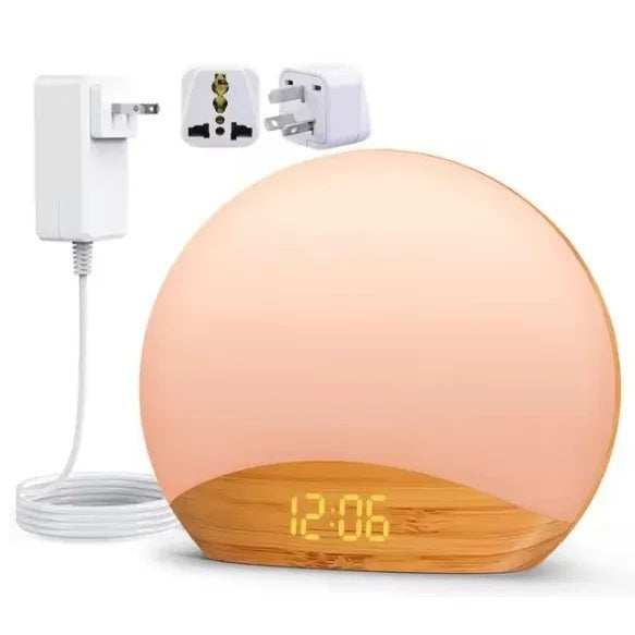 Sunrise Alarm Clock in Wood Grain with Sound Machine, 26 Sleep Sounds & Night Light — image 8