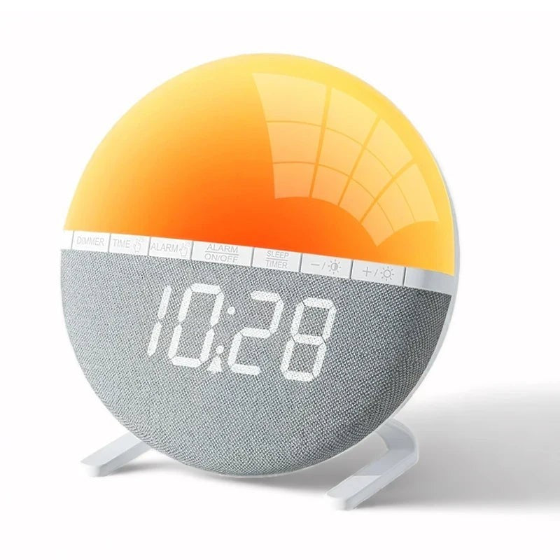 Sunrise Alarm Clock with Color Light & Natural Sounds, Bedside Wake-Up Desk Clock — image 1