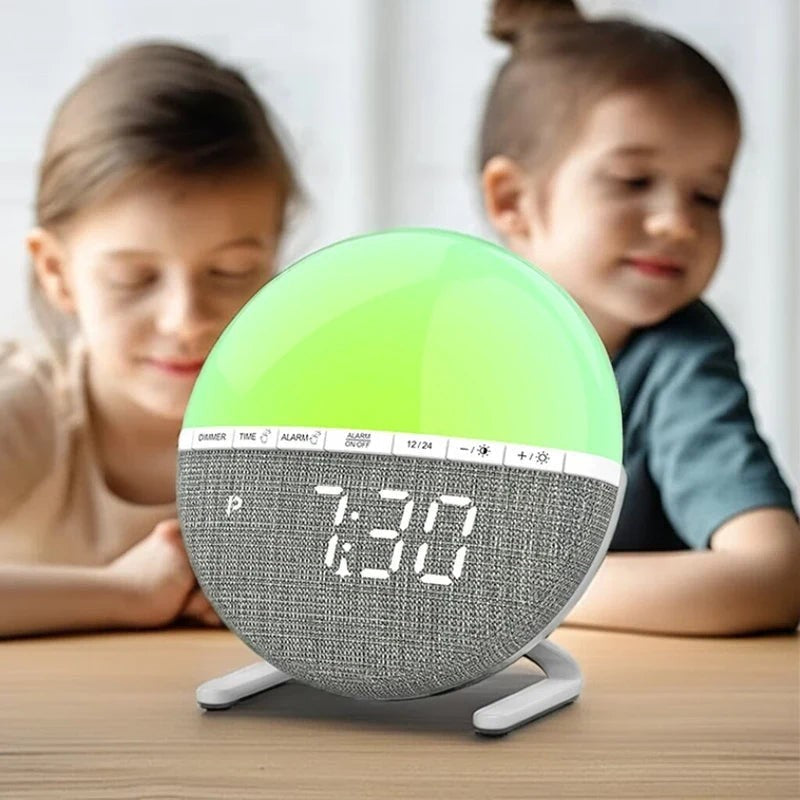 Sunrise Alarm Clock with Color Light & Natural Sounds, Bedside Wake-Up Desk Clock — image 5