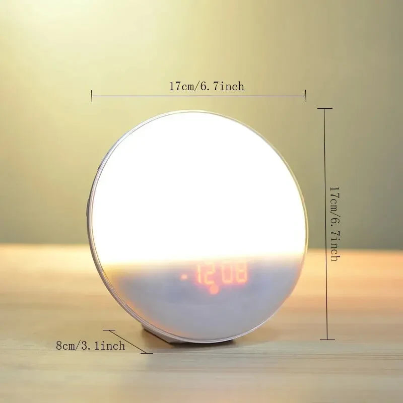 Sunrise Alarm Clock with Sunset Simulation, Night Light & FM Radio Desk Clock - Image 6