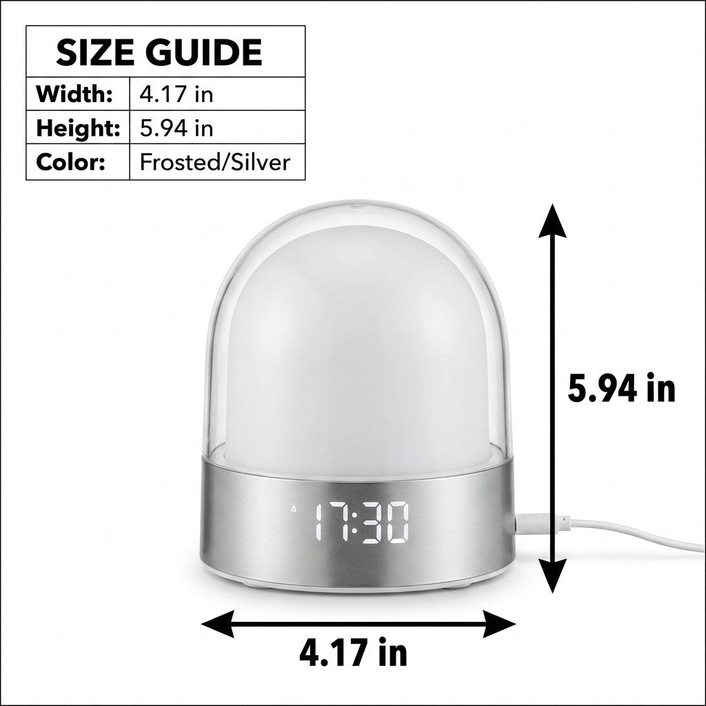 sunrise alarm clock dimensions and size guide