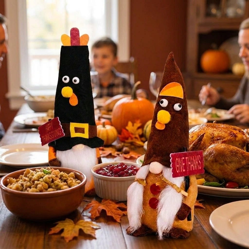 Thanksgiving Decorations Happy Thanksgiving Fall Gnome Plush Figures - hero