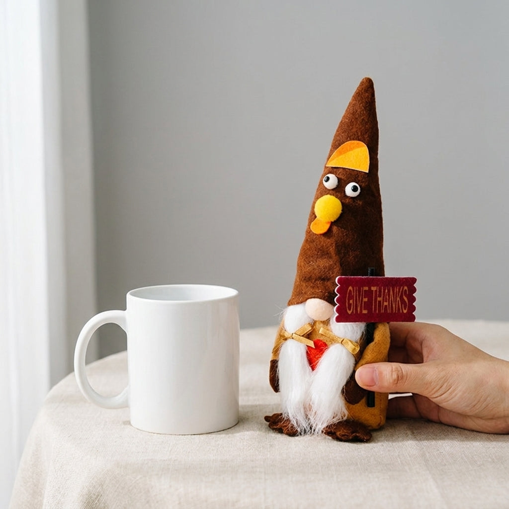 Thanksgiving Decorations Happy Thanksgiving Fall Gnome Plush Figures - scale